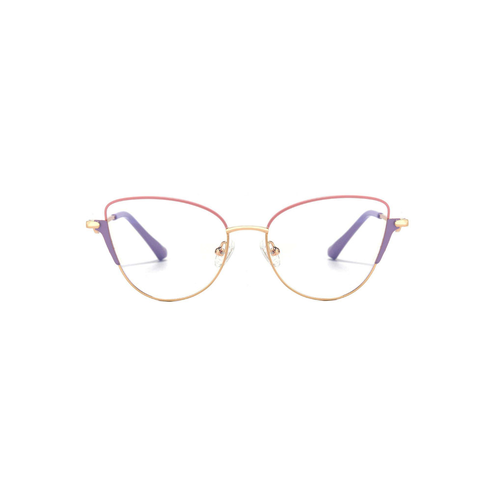 Gd Cat Eye Modern Legs Eyeglasses Sourced Factory gafas Steel Skin Optical Frame Women Metal Eyewear