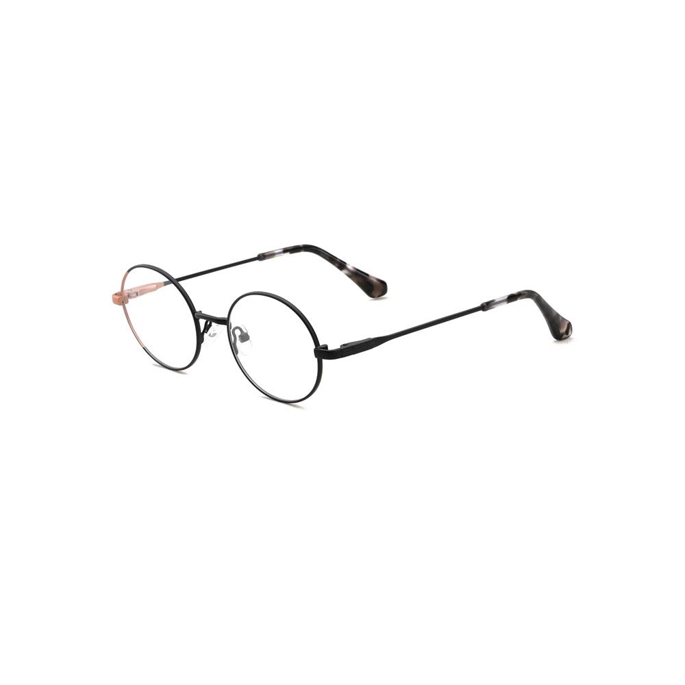 Gd Factory Wholesale Small Size Frame Round Eyewear Color-blocking Women Metal Optical Frame