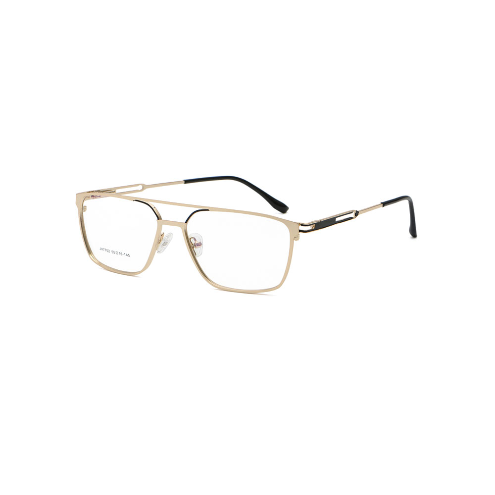 Gd Cheap Metal Optical Frame Manufacturer Supply Handsome Design Double Bridge Men Metal Eyewear