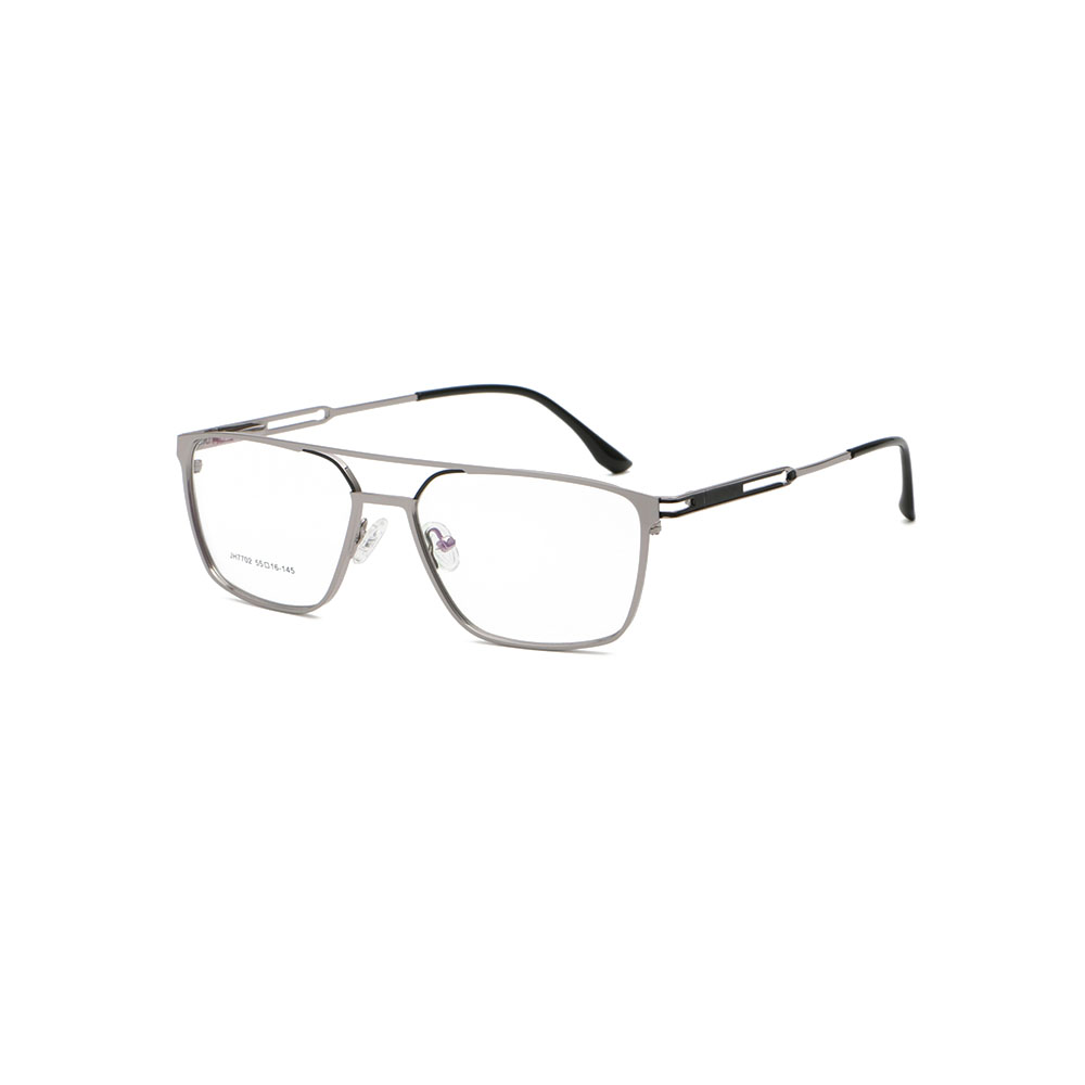 Gd Cheap Metal Optical Frame Manufacturer Supply Handsome Design Double Bridge Men Metal Eyewear