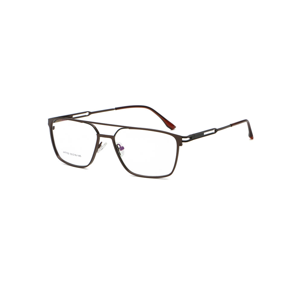 Gd Cheap Metal Optical Frame Manufacturer Supply Handsome Design Double Bridge Men Metal Eyewear