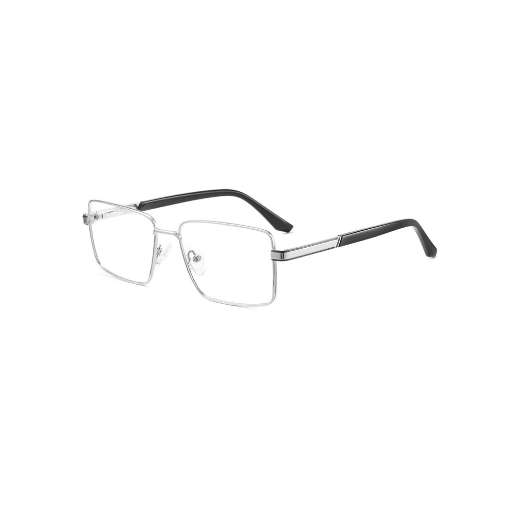 Gd Business Men’s Essential Rectangle Optical Frame Factor Supply gafas Acetate Temple Men Metal Eyewear