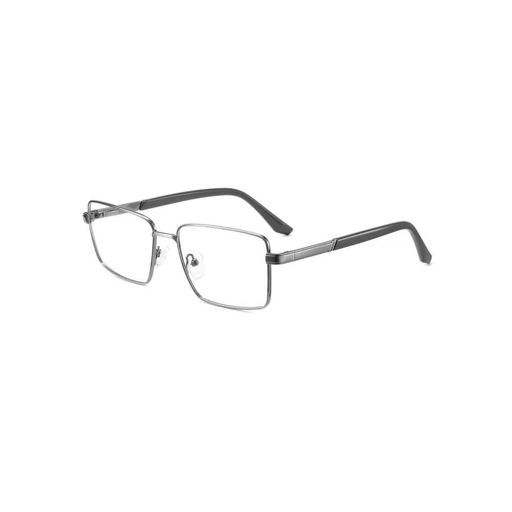 Gd Business Men’s Essential Rectangle Optical Frame Factor Supply gafas Acetate Temple Men Metal Eyewear