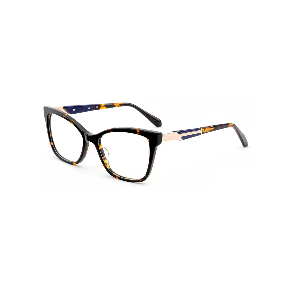 Gd Factory Sale Unisex Eyewear Classic Frame Fashion Temple gafas Colorful Metal Temple Acetate Optical Frame