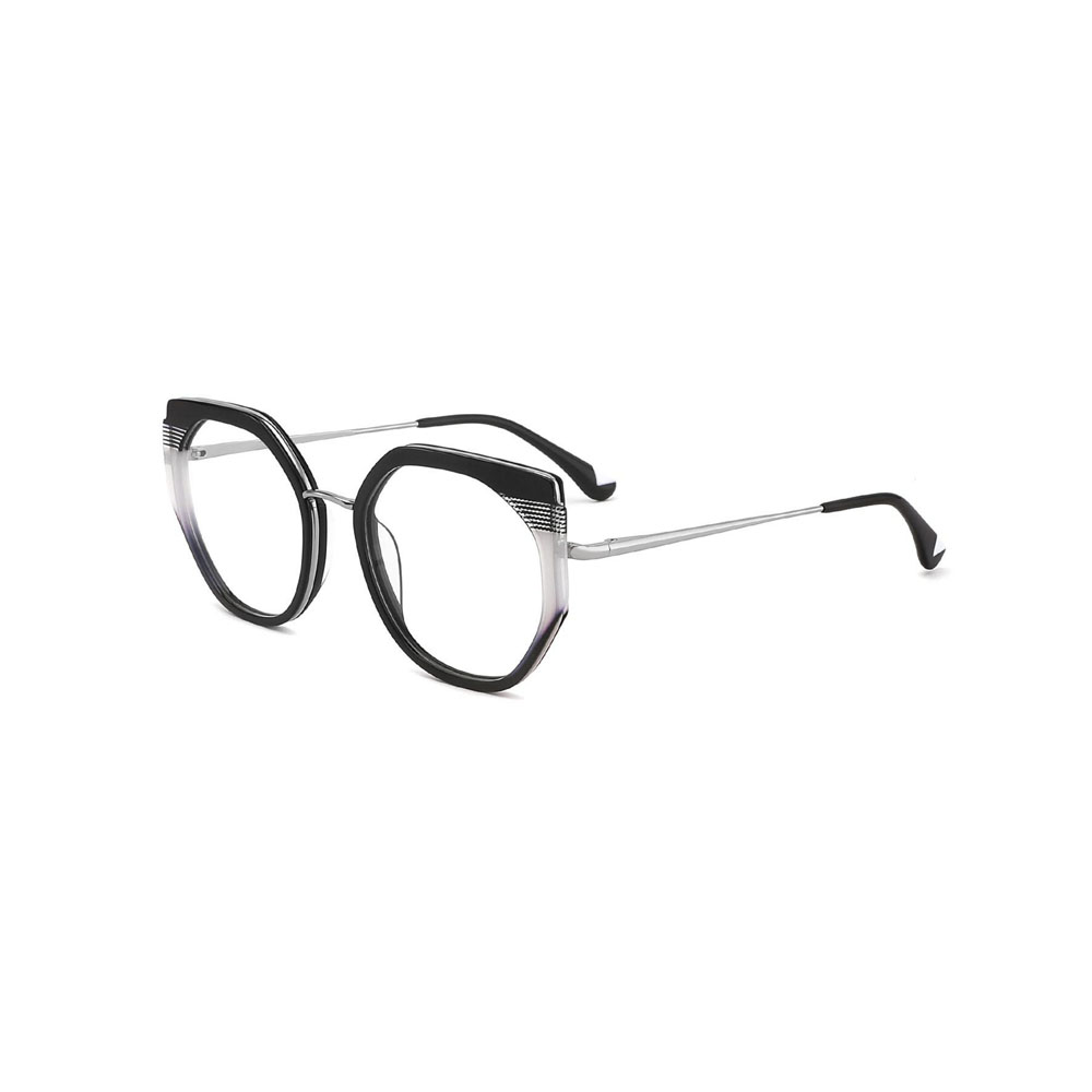 Gd Metal Temple Prescription Glasses Manufacturer Supply Eyewear Lamination Acetate Rims Men Metal Optical Frame