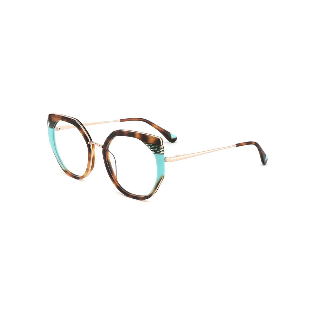 Gd Metal Temple Prescription Glasses Manufacturer Supply Eyewear Lamination Acetate Rims Men Metal Optical Frame