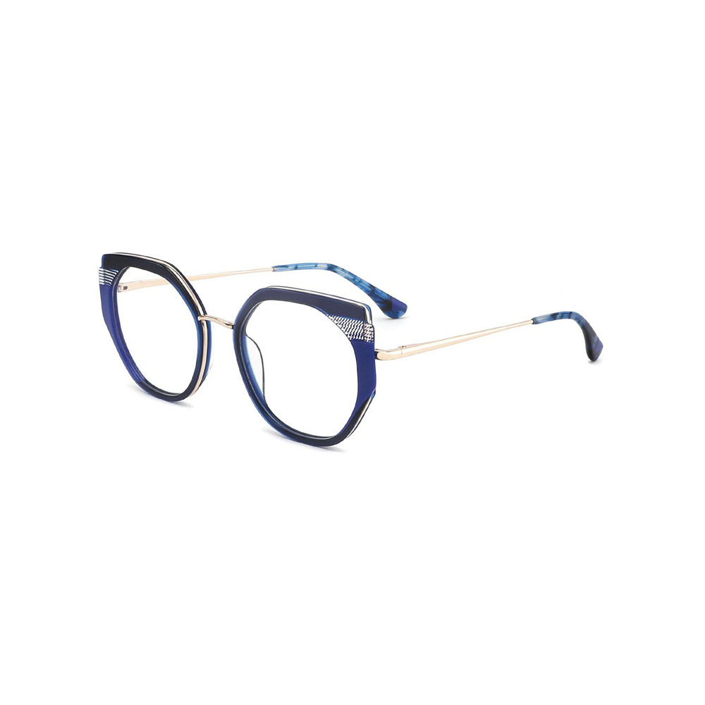 Gd Metal Temple Prescription Glasses Manufacturer Supply Eyewear Lamination Acetate Rims Men Metal Optical Frame