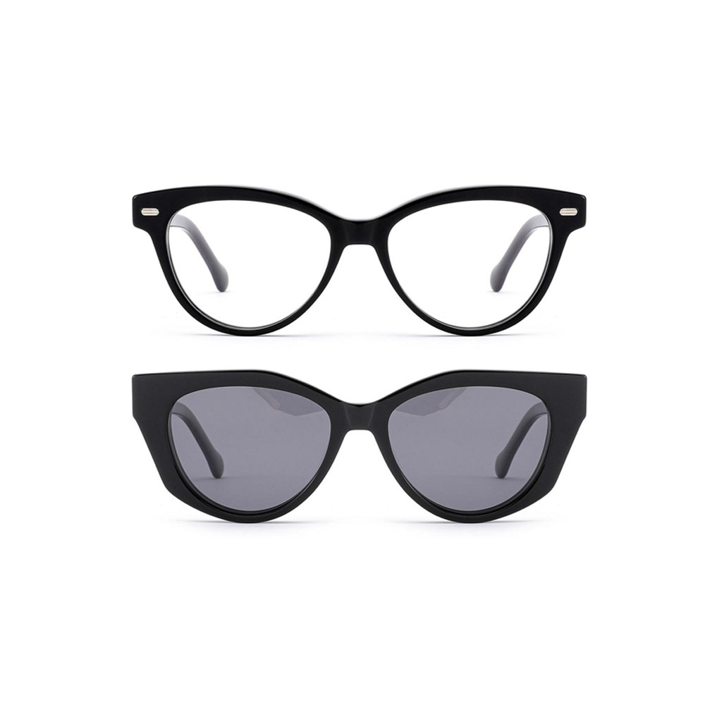 Gd High-end Quality Glasses Polarized Sunglasses Factory Direct Sale Cat Eye Glasses Acetate Clip On Sunglasses
