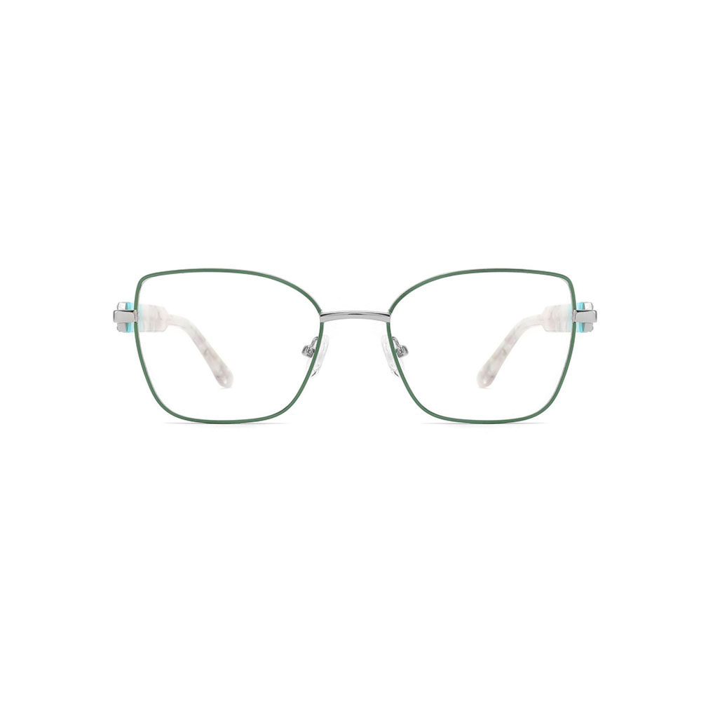 Gd Colorful Manufacturer Sale Lamination Acetate Temple Women Eyewear Rims Metal Optical Frame