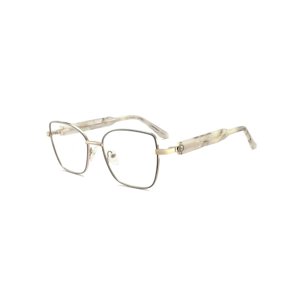 Gd Colorful Manufacturer Sale Lamination Acetate Temple Women Eyewear Rims Metal Optical Frame