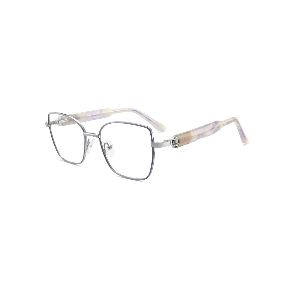 Gd Colorful Manufacturer Sale Lamination Acetate Temple Women Eyewear Rims Metal Optical Frame