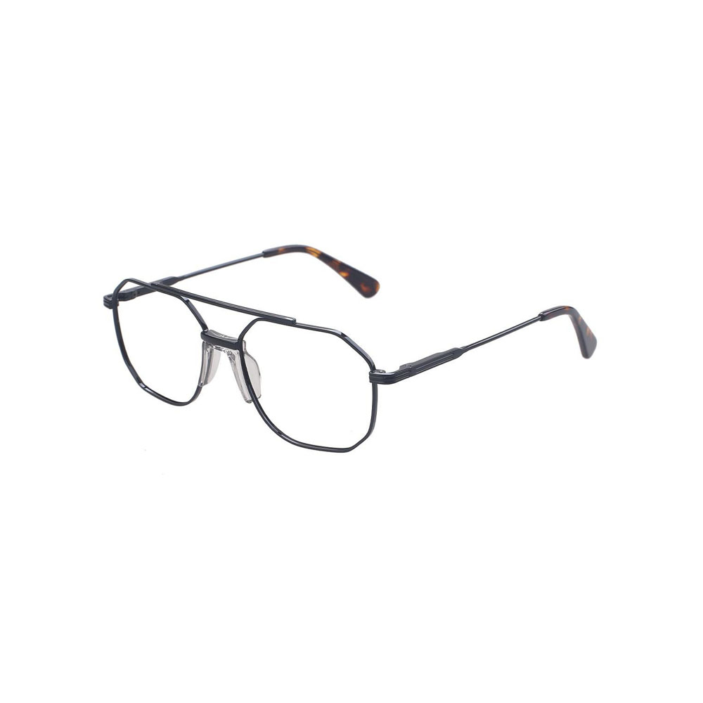 Gd Men Eyeglasses Manufacturer Supply Eyewear Fixed Nose Pad Double Bridge gafas Metal Optical Frame