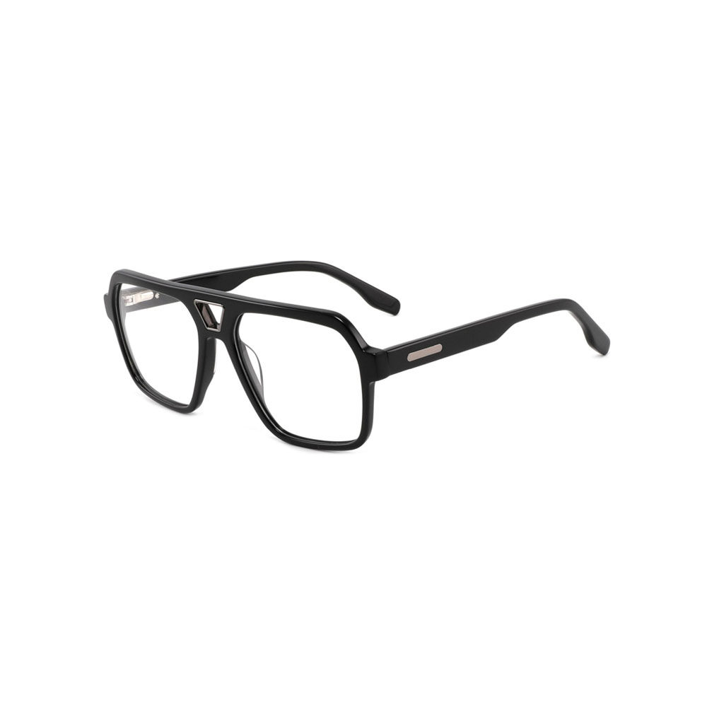 Gd Hot Sale Double Bridge Factory Sourced Over Sized Frame Metal Detail Optical Frame Men Acetate Eyewear