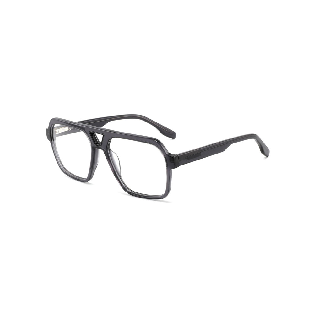 Gd Hot Sale Double Bridge Factory Sourced Over Sized Frame Metal Detail Optical Frame Men Acetate Eyewear