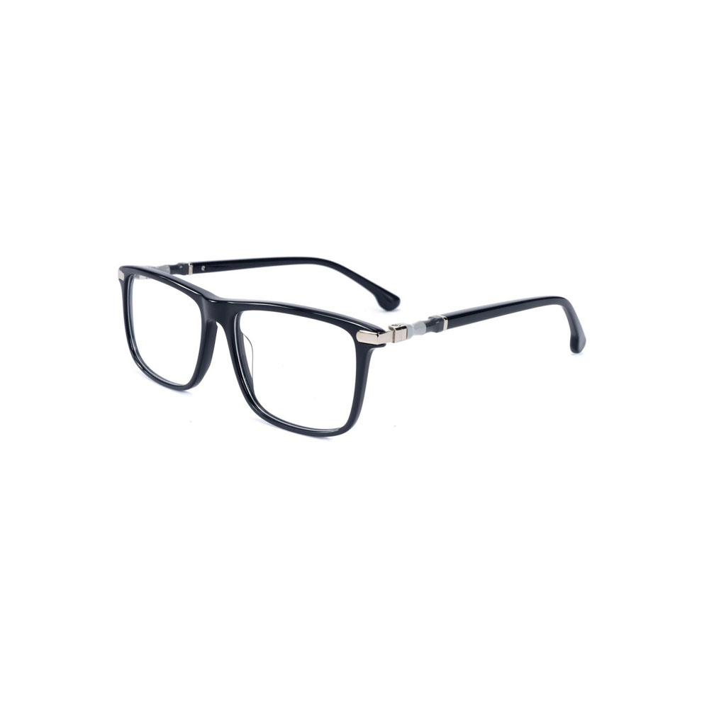 Gd Classic Square Gafas Factory Supply Acetate Optical Frame With Metal Temple Eyewear Men Acetate Eyewear