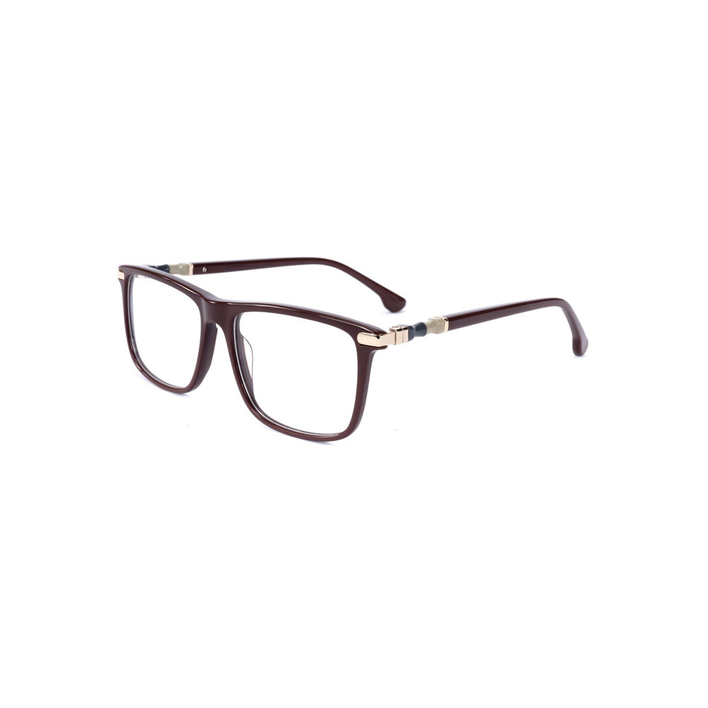 Gd Classic Square Gafas Factory Supply Acetate Optical Frame With Metal Temple Eyewear Men Acetate Eyewear