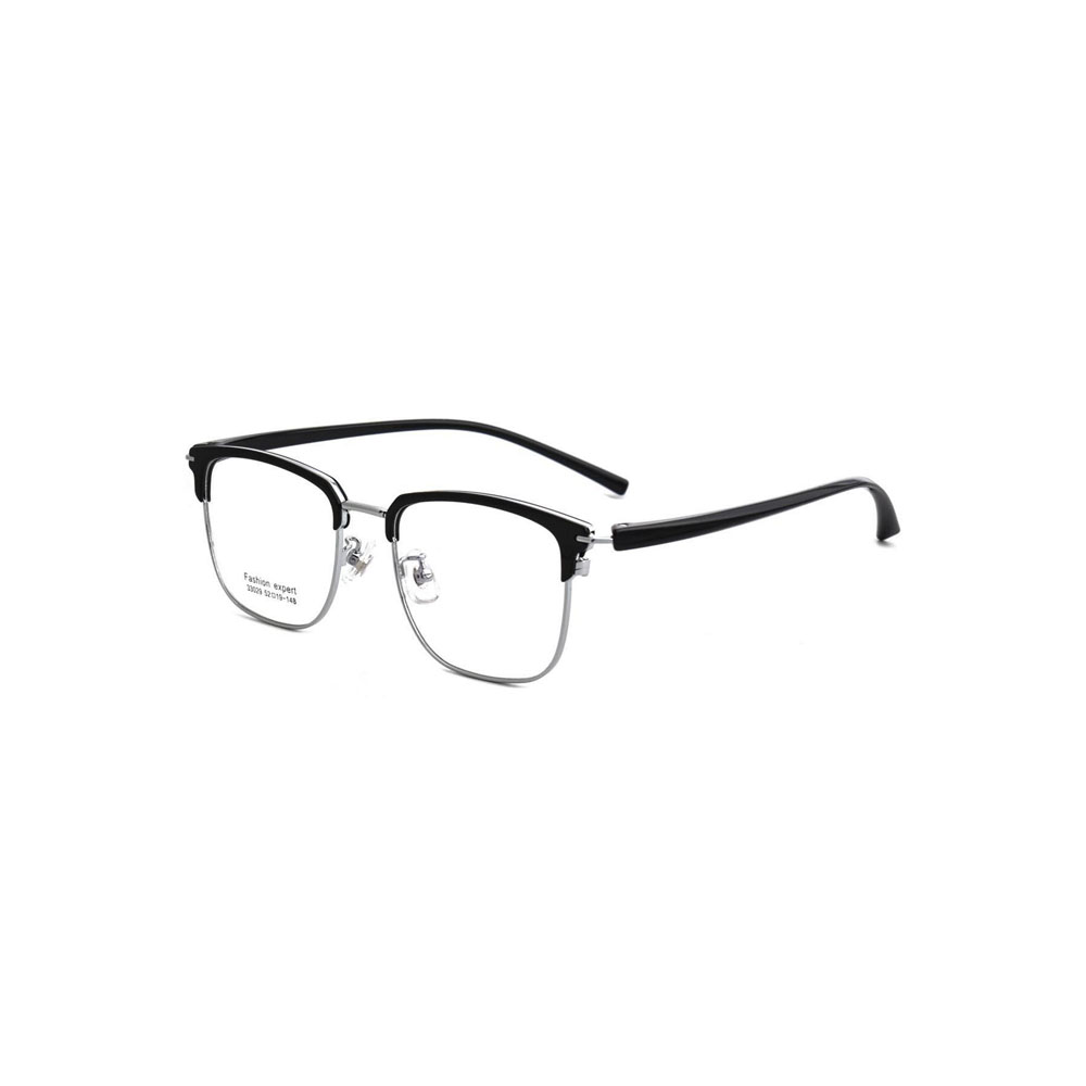 Gd Chic Half-Rim Men Eyeglasses Manufacturer Supply gafas Fashion Eyewear Browline Metal Optical Frame