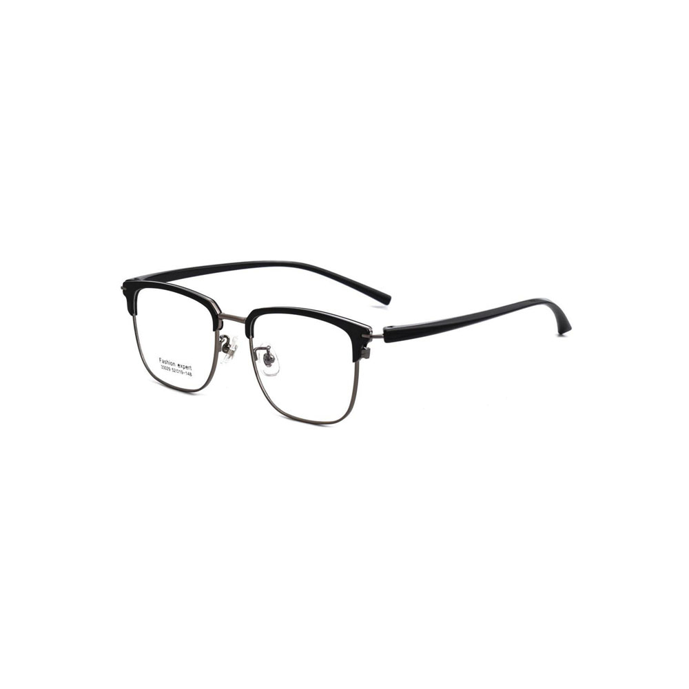 Gd Chic Half-Rim Men Eyeglasses Manufacturer Supply gafas Fashion Eyewear Browline Metal Optical Frame