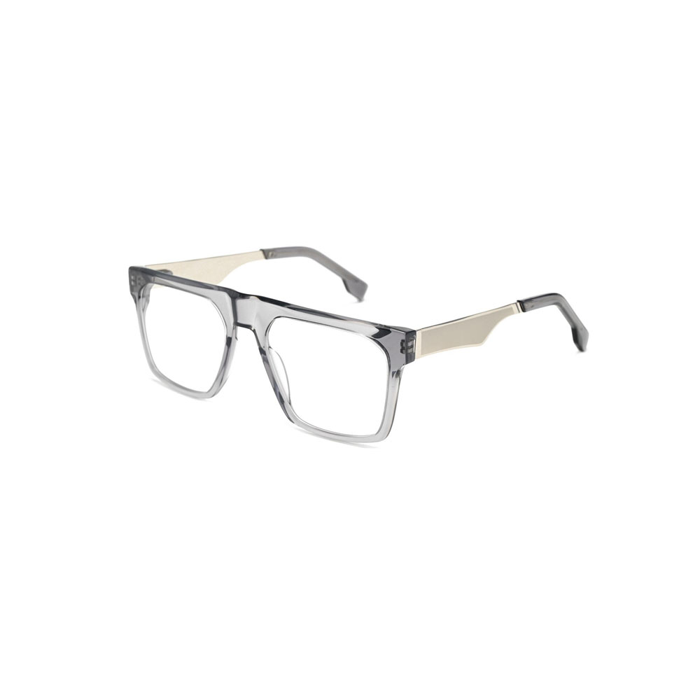 Gd Bold Wide Frame Eyewear Factory Supply Men gafas Acetate Frame Metal Temple Eyeglasses Acetate Optical Frame