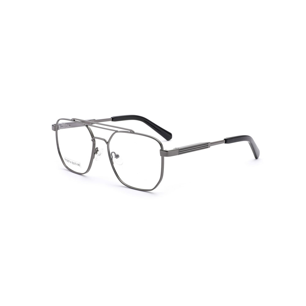 Gd Men Double Bridge Metal Eyewear Factory Supply gafas Business Style Optical Frame Metal Optical Frame