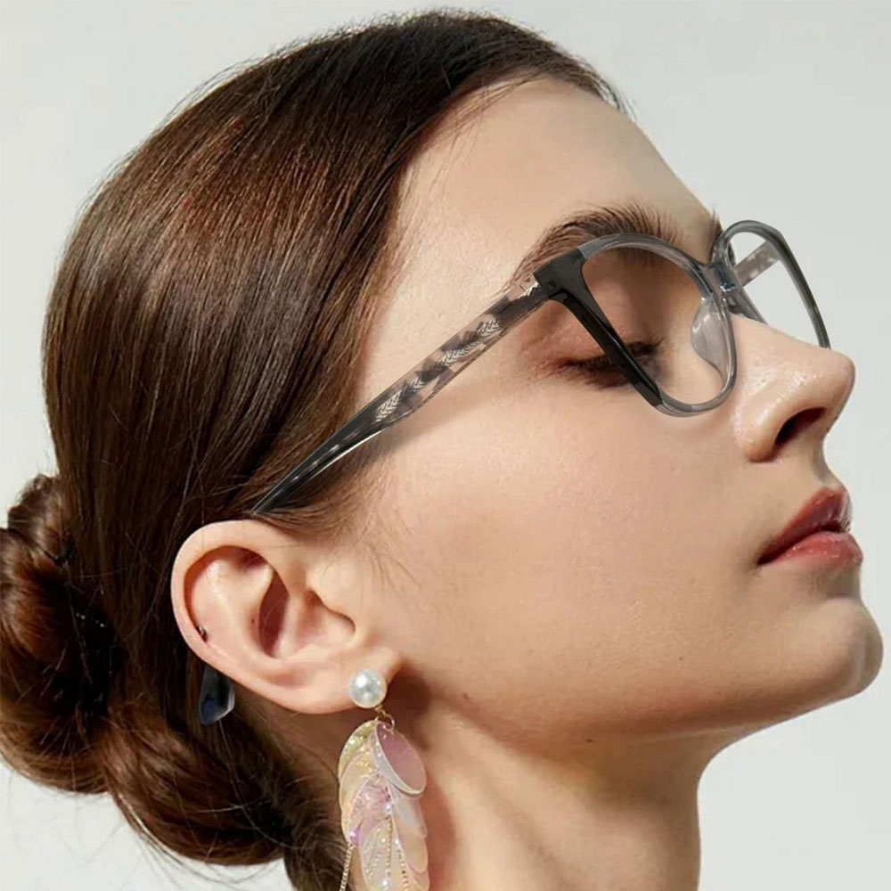 Gd Tortoiseshell TR90 Optical Frame Trendy Cat-eye gafas Factory Supply Eyewear Fashionable Women TR90 Eyewear