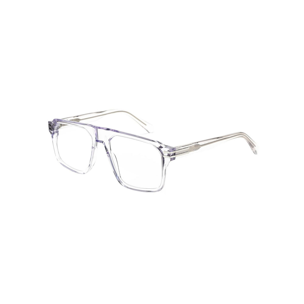 Gd Business Style Oversized Square Frame Factory Supply Eyewear gafas Metal Temple Striped Accent Acetate Optical Frame