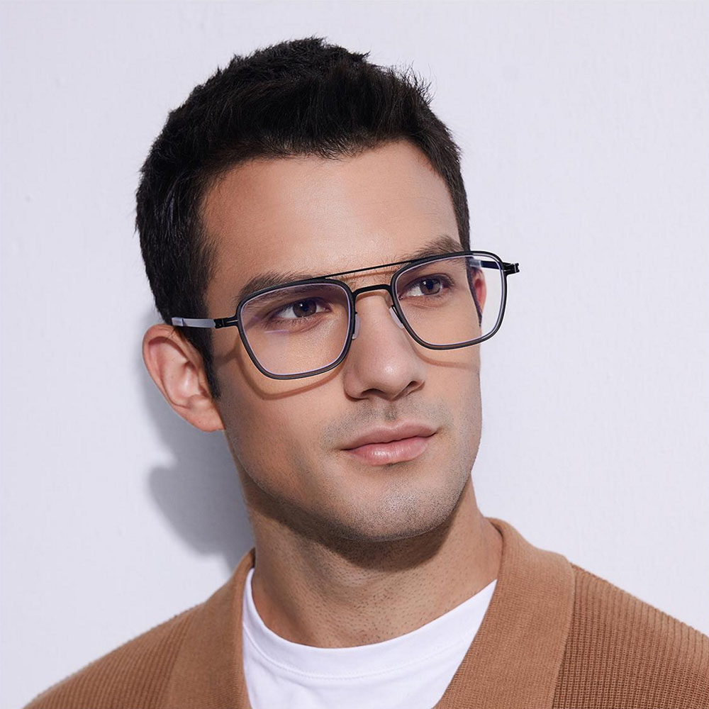 Gd Men Hyperelastic Stainless Optical Frame Nylon Lenses Ultra light Factory Sale Anti Blue Light gafas Stainless Steel Eyewear