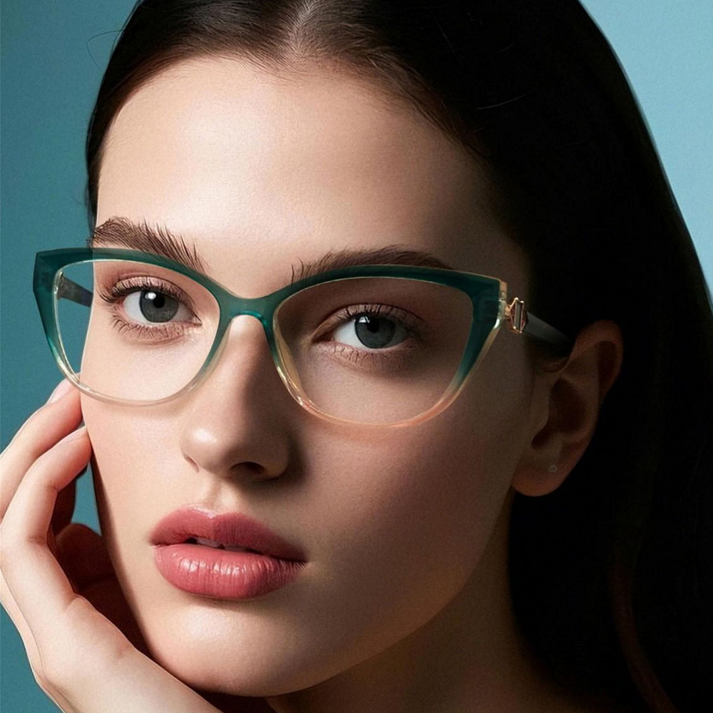 Gd Women Chic Gradient Fashion Factory Supply Eyewear Popular gafas TR90 Optical Frame Women TR Eyewear