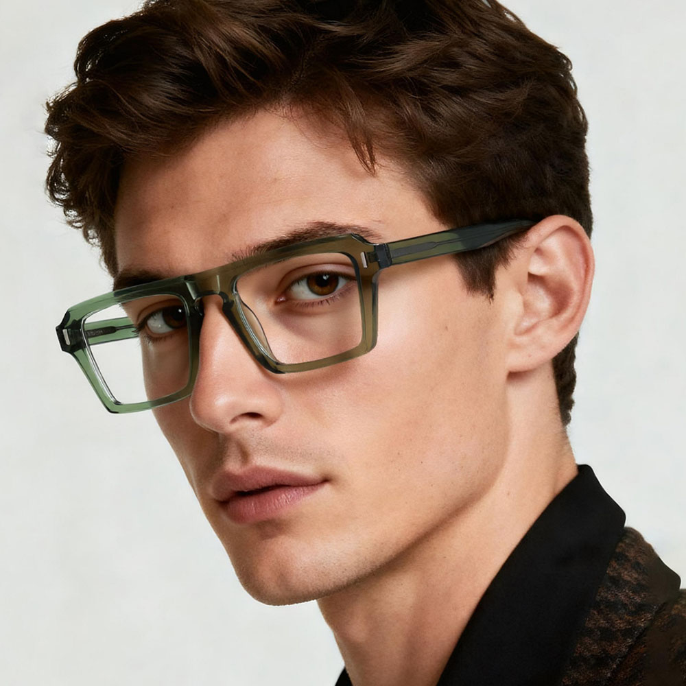 Gd Man Trendy gafas Translucent Square Optical Frame Factory Supply TR90 Eyeglasses Men TR Eyewear