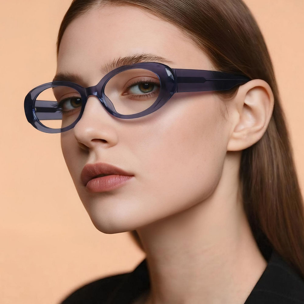 Gd Oval Frame Factory Supply Eyewear TR90 Translucent Vintage Fashion gafas TR Optical Frame