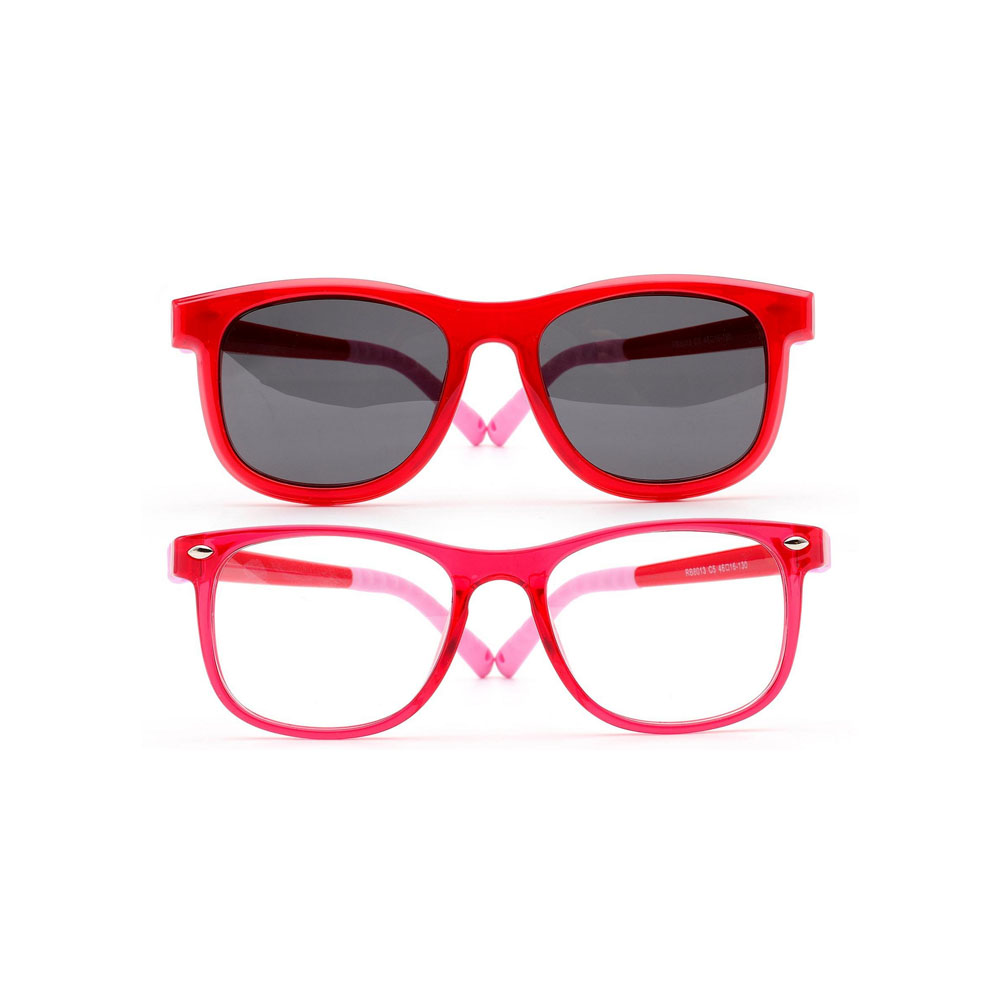 Gd Children TR90 Eyewear Kids Sunglasses Wholesale Comfortable Silicone Temple Kids TR Clip On Sunglasses